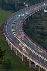 highway curve on evening, Slovakia