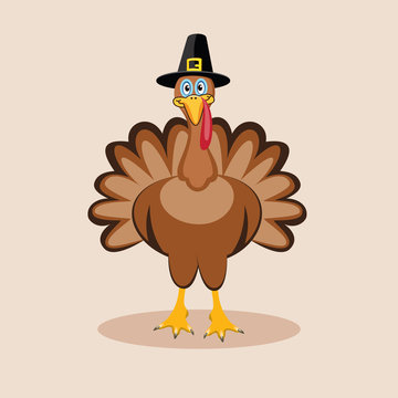 recommend clip art: vector turkey card for thanksgiving day