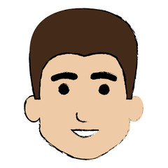 young man head avatar character