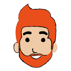young man head avatar character