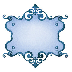 vintage label created by recycled paper cut with space for text on white background