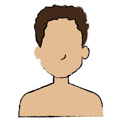 young man shirtless avatar character