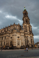 Fototapeta na wymiar DRESDEN, GERMANY - June, 2016: Dresden - Cathedral, Germany