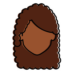 beautiful black woman head avatar character