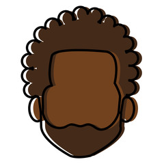 young black man head avatar character