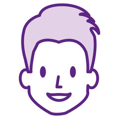 young man head avatar character