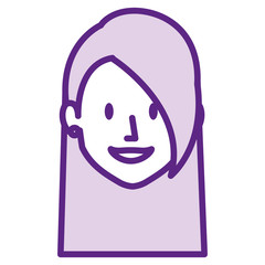 beautiful woman head avatar character