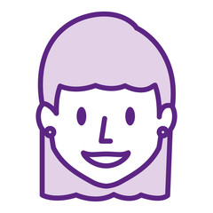 beautiful woman head avatar character