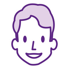 young man head avatar character