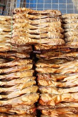 Dried fish for cooking in the market
