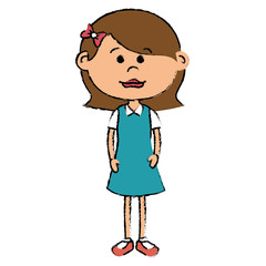 beautiful little girl character