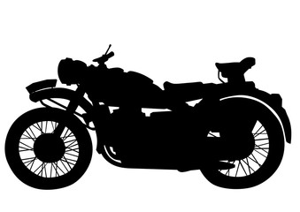 Obraz premium Old big bike on white background