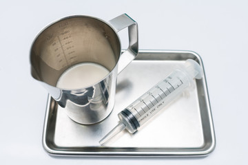 Jug feed and Syringe feed is the Medical equipment use for Enteral feeding to the patient who can not eat per oral.