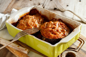 Stuffed eggplant from the oven