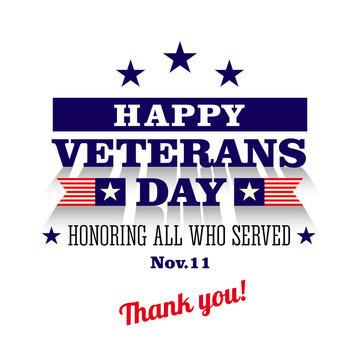 happy veterans day greeting card