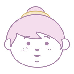 beautiful little girl head character