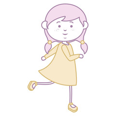 beautiful little girl character