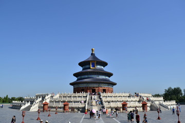 Tourists visiting Temple of Heaven, Beijing. Pic was taken in September 2017