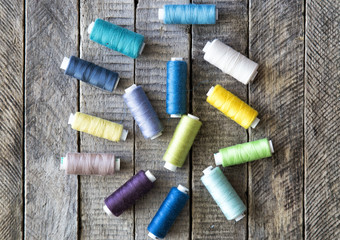 multicolored thread