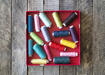 multicolored thread
