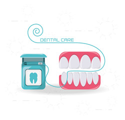 Teeth of dental care health hygiene and medical theme Vector illustration