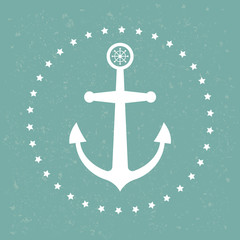 Naklejka premium Grunge Anker