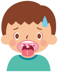 プール熱の子供