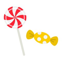 Candy flat icon, halloween and scary, sweet sign vector graphics, a colorful solid pattern on a white background, eps 10.