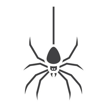 Spider glyph icon, halloween and scary, danger sign vector graphics, a solid pattern on a white background, eps 10.