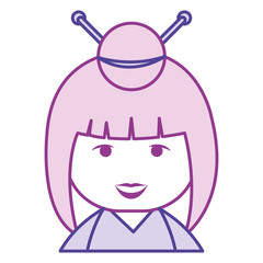little japanese doll kawaii character