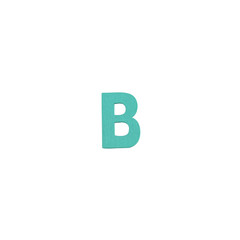 English Letter B from wooden aiphabet
