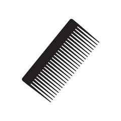 black comb icon- vector illustration