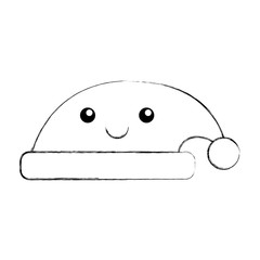 kawaii hat of santa claus cartoon