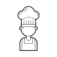 portrait young confident chef man in uniform hat