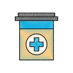 Fototapeta premium container pills pharmacy medicine healthcare symbol