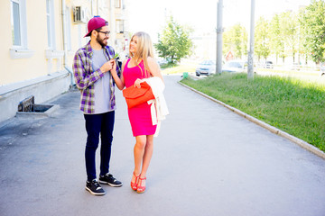 Couple in a park