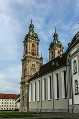 Kloster in St. Gallen von der Seite