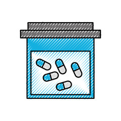 container pills pharmacy medicine healthcare symbol