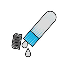 medical test tube with blood simple