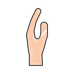 human hand medical support gesture icon vector illustration