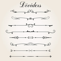 Dividers- calligraphic elements