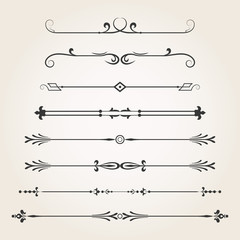 Fototapeta premium Dividers- calligraphic elements