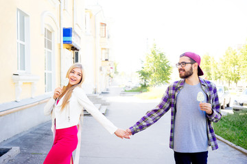 Couple in a park