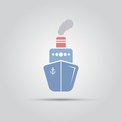 steamship isolated vector flat icon