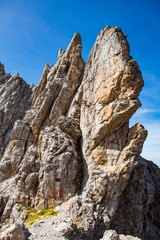 highest point of the gramais to boden road in the lech velley mountains  in austria