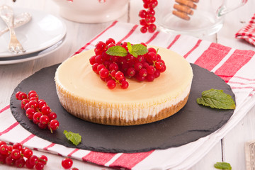 Redcurrant cheesecake.