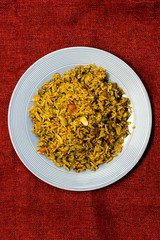 Tasty Indian food basmati rice on a plate