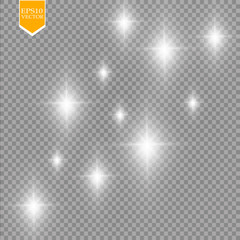 Glow light effect. Vector illustration. Christmas flash Concept.
