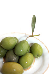 olive on the plate