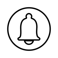 sg171003-Vector of Bell icon in Circle line - vector iconic design